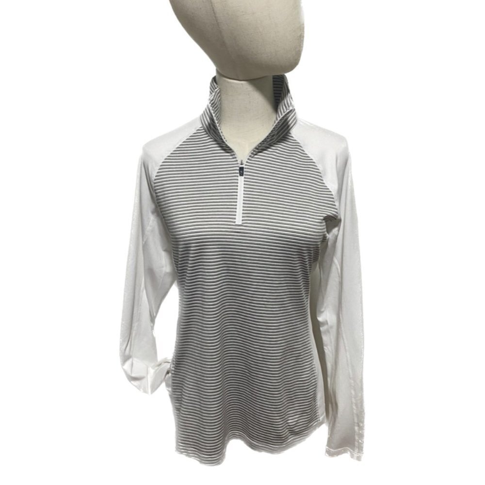 NWOT 50+ UV SUN PROTECT CUTTER BUCK MOISTURE WICKING HALF ZIP LONG SLEEVE TOP SP